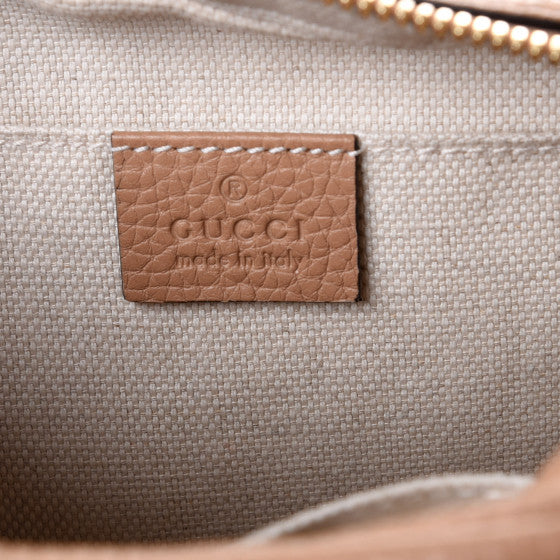 GUCCI Beige Leather Soho Disco Shoulder Bag