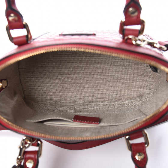 GUCCI Red Guccissima Leather Small Dome Shoulder Bag
