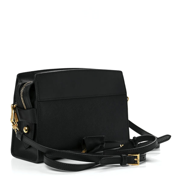 PRADA Black Leather Crossbody Bag