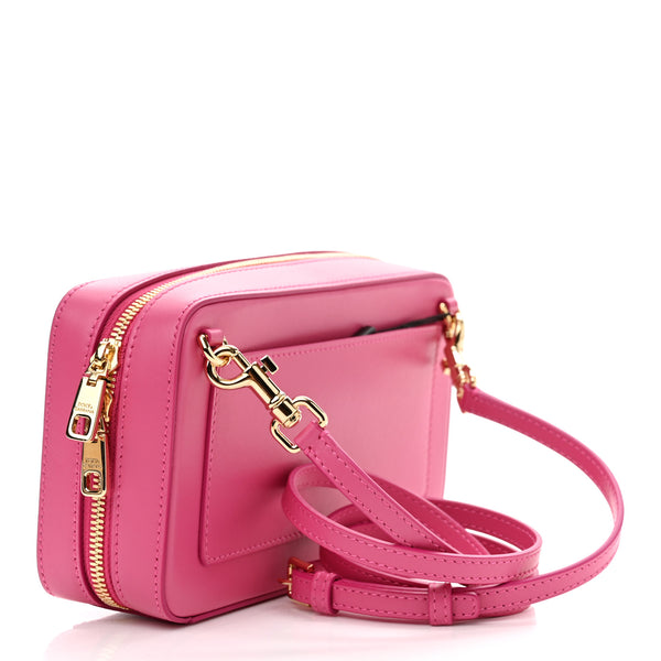 DOLCE & GABBANA Pink Leather Crossbody Clutch Bag