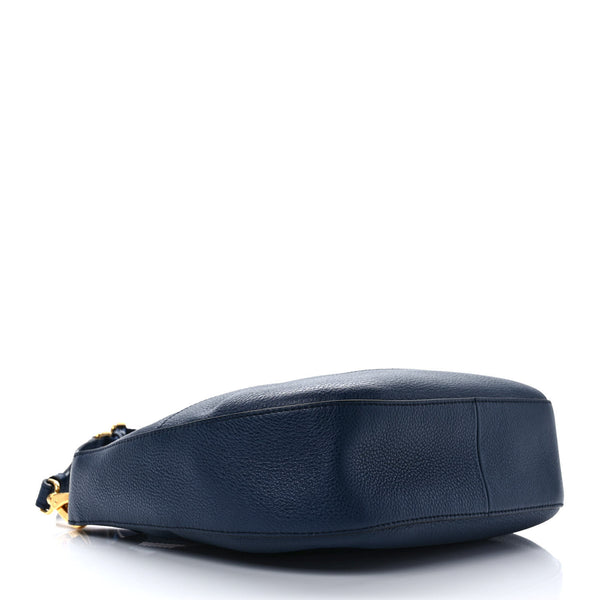 PRADA Blue Leather Shoulder Bag