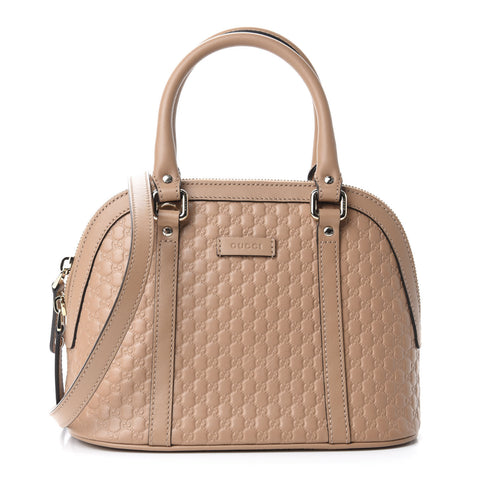 GUCCI Beige Guccissima Leather Small Dome Shoulder Bag