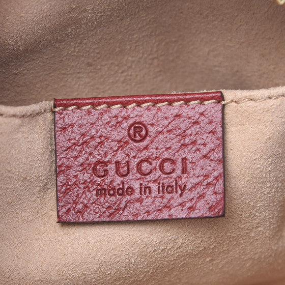 GUCCI Supreme Flora & Red Leather Ophidia Shoulder Bag