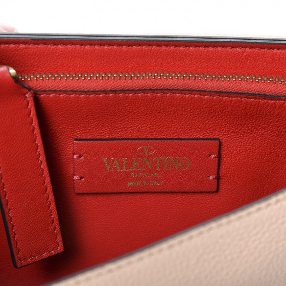 VALENTINO Brown Leather VRing Shoulder Bag