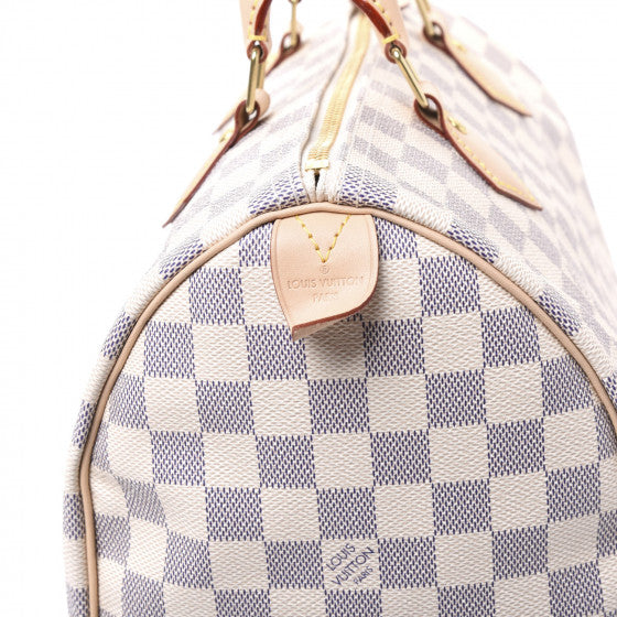 LOUIS VUITTON Damier Azur Speedy 30 Handbag