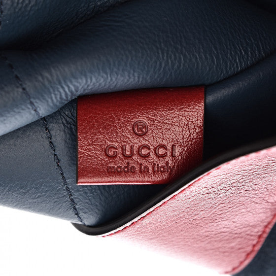 GUCCI Blue Suede Rajah Tote Bag