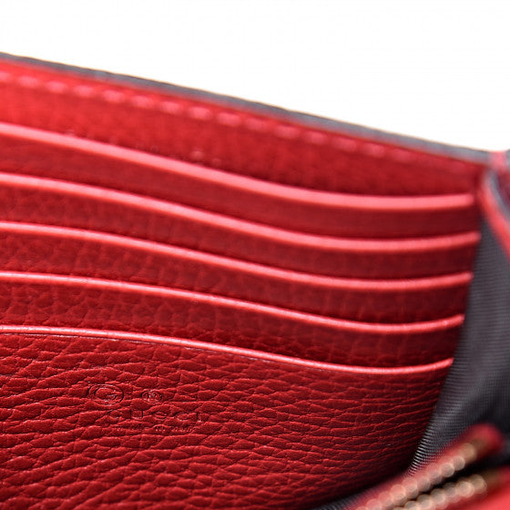 GUCCI Red Leather Betty Wallet Crossbody Bag