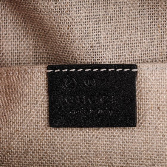 GUCCI Black Guccissima Leather Small Dome Shoulder Bag
