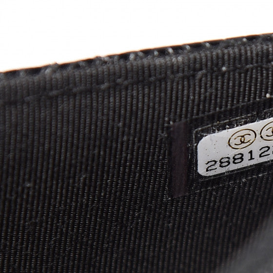 CHANEL Black Caviar Quilted Leather Wallet On A Chain Shoulder Bag