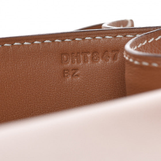 HERMES Brown Leather Constance 24 Shoulder Bag