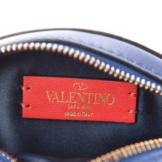 VALENTINO Blue Leather VLogo Crossbody Bag