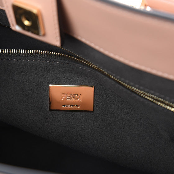 FENDI Pink Leather FF Tote Bag