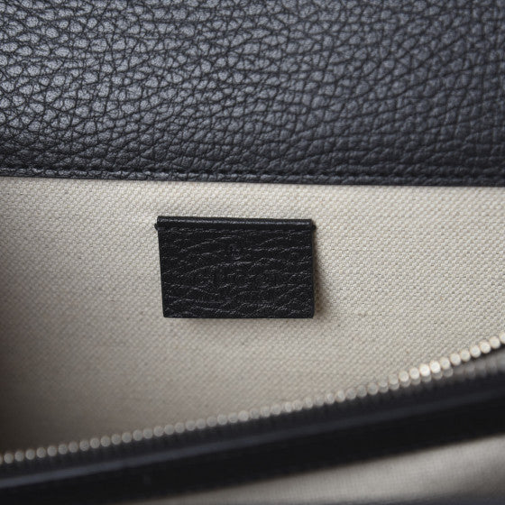 GUCCI Black Leather Small Dionysus Shoulder Bag