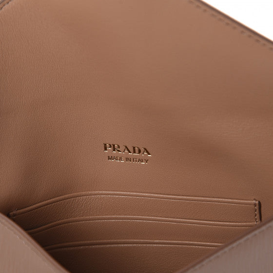 PRADA Beige Leather Envelope Wallet