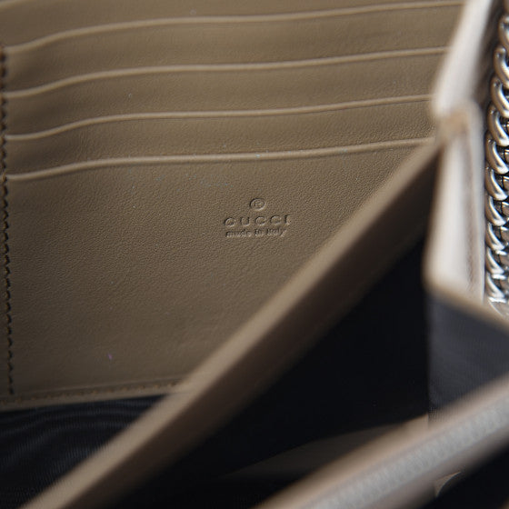 GUCCI Beige Monogram Dionysus Wallet Shoulder Bag