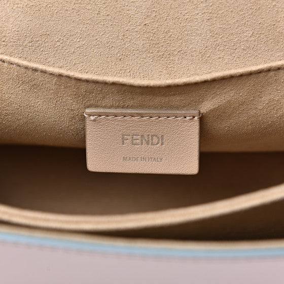 FENDI Pink Leather Studded Kan I Shoulder Bag