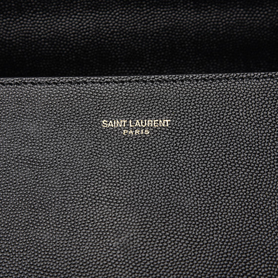YVES SAINT LAURENT Black Leather Cassandra Shoulder Bag