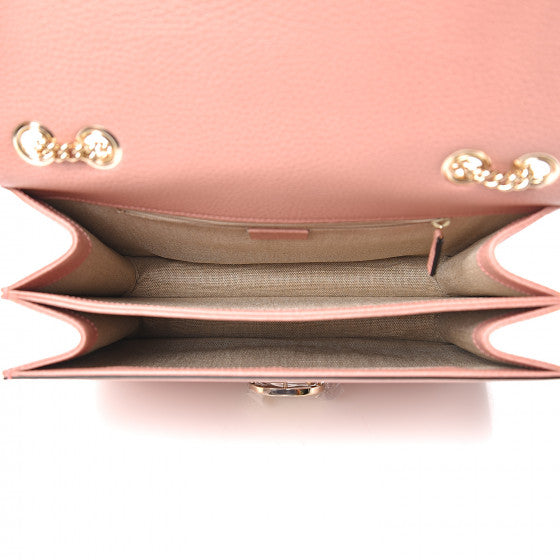 GUCCI Pink Leather Interlocking G Shoulder Bag