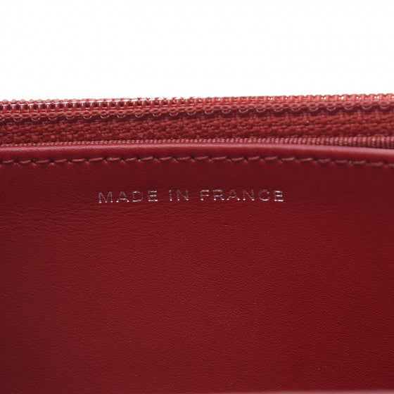 CHANEL Red Caviar Quilted Wallet On A Chain Shoulder Bag