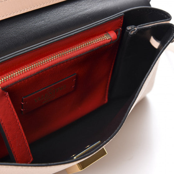 VALENTINO Brown Leather VRing Shoulder Bag
