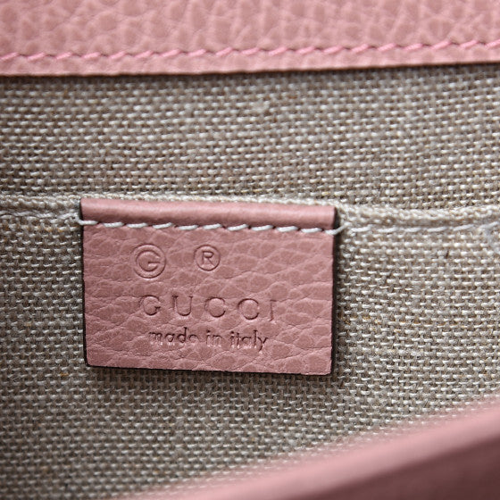 GUCCI Pink Leather Interlocking G Shoulder Bag