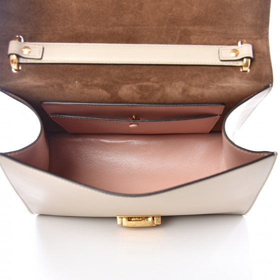 FENDI Beige Leather Kan U Shoulder Bag