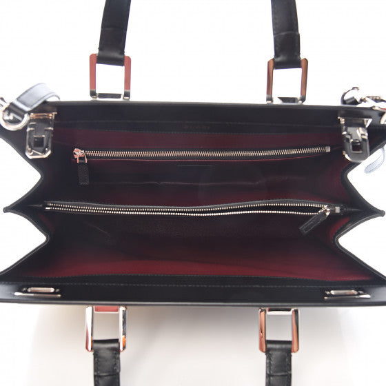 GUCCI Black & Yellow Leather Zumi Tote Bag