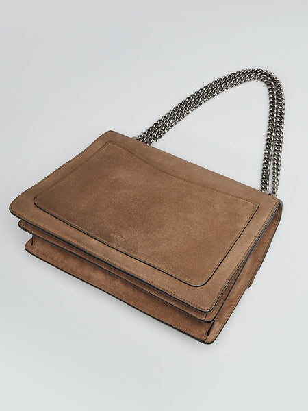 GUCCI Brown Suede Dionysus Shoulder Bag