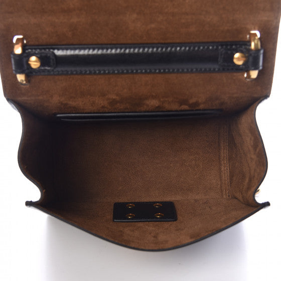 FENDI Black Leather Kan U Shoulder Bag