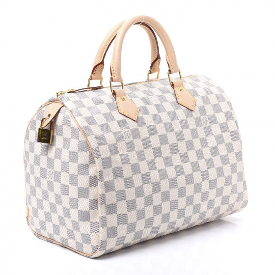 LOUIS VUITTON Damier Azur Speedy 30 Handbag