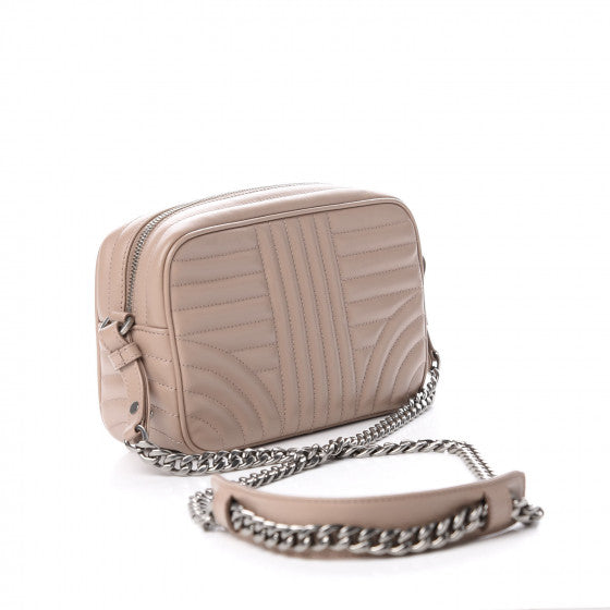 PRADA Beige Quilted Leather Diagramme Shoulder Bag