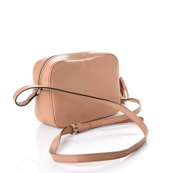 GUCCI Beige Leather Soho Disco Shoulder Bag