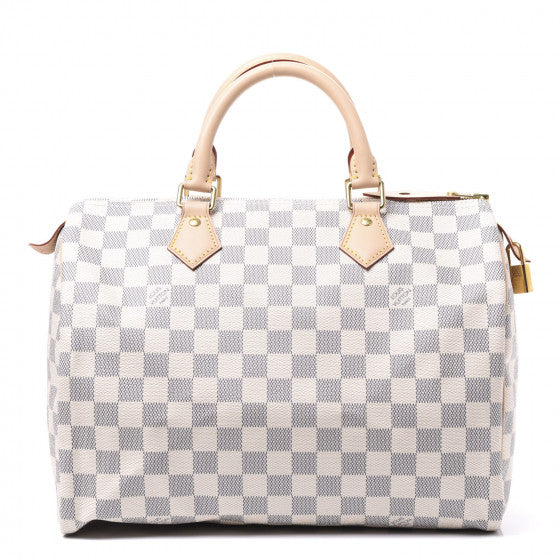 LOUIS VUITTON Damier Azur Speedy 30 Handbag