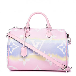 LOUIS VUITTON Pastel Pink Escale Speedy 30 Bandouliere Shoulder Bag