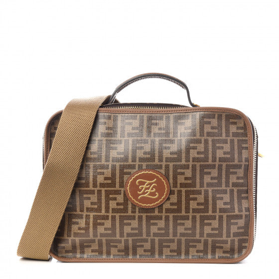 FENDI Brown Zucca Print Messenger Bag