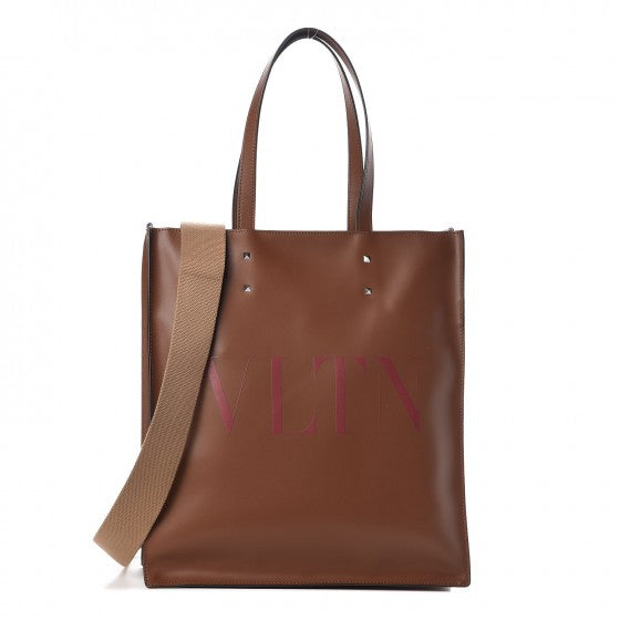 VALENTINO Brown Leather Tote Bag