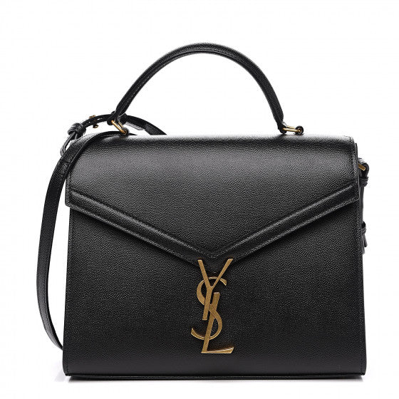 YVES SAINT LAURENT Black Leather Cassandra Shoulder Bag