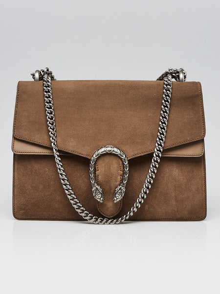 GUCCI Brown Suede Dionysus Shoulder Bag