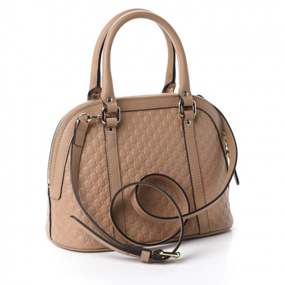GUCCI Beige Guccissima Leather Small Dome Shoulder Bag