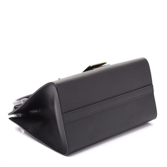PRADA Black Saffiano Leather Top Handle Shoulder Bag