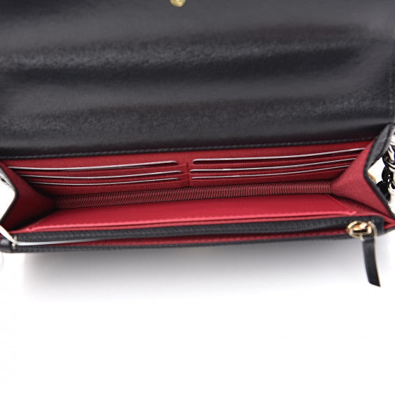 CHANEL Black Quilted 19 Wallet On A Chain Shoulder Bag