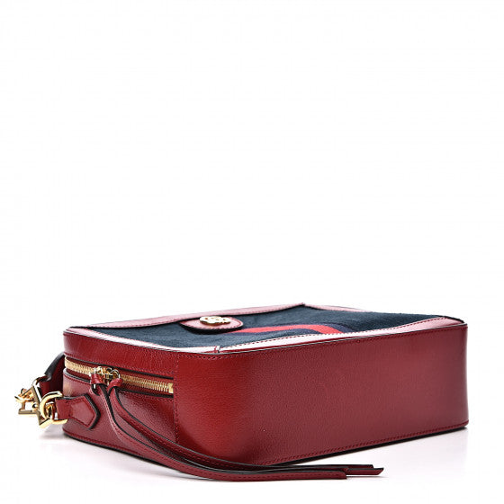 GUCCI Blue Suede Ophidia Shoulder Bag