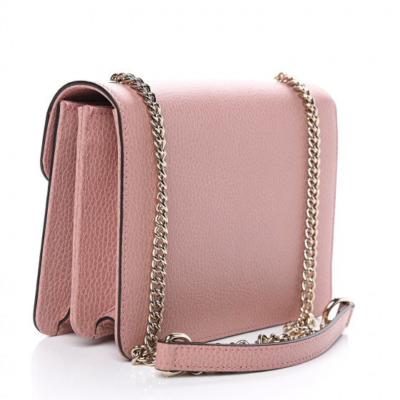 GUCCI Pink Leather Interlocking G Shoulder Bag