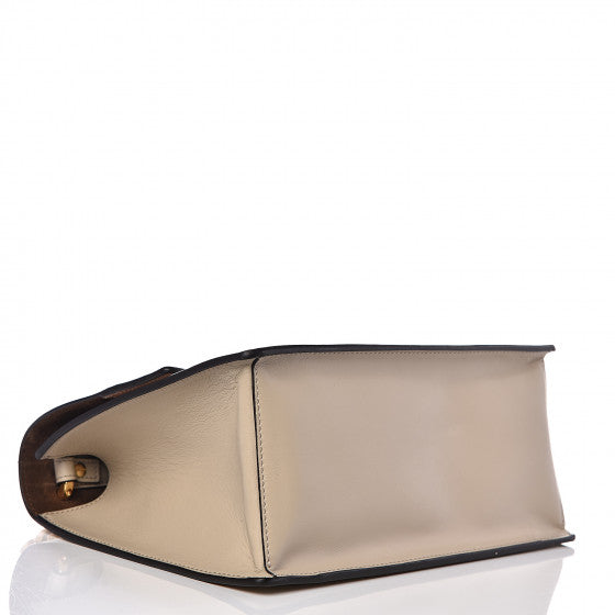 FENDI Beige Leather Kan U Shoulder Bag