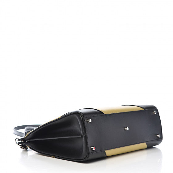 GUCCI Black & Yellow Leather Zumi Tote Bag
