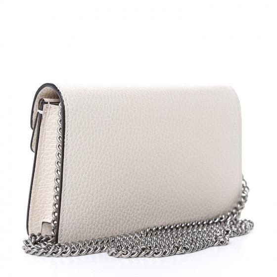 GUCCI White Leather Super Mini Dionysus Shoulder Bag