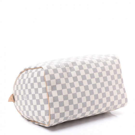 LOUIS VUITTON Damier Azur Speedy 30 Handbag