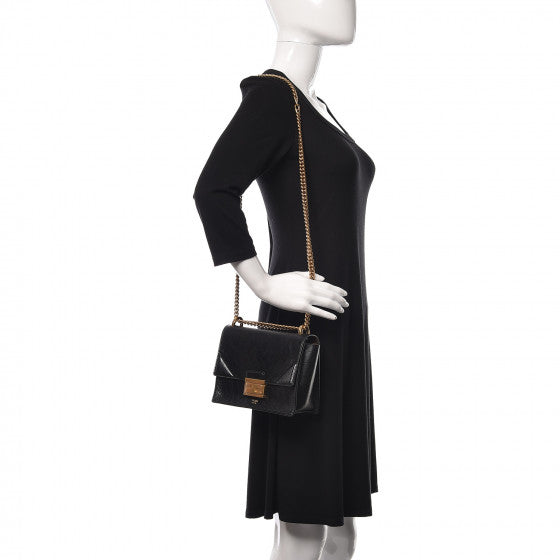 FENDI Black Leather Kan U Shoulder Bag