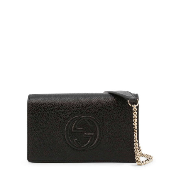 GUCCI Black Leather Disco Crossbody Bag