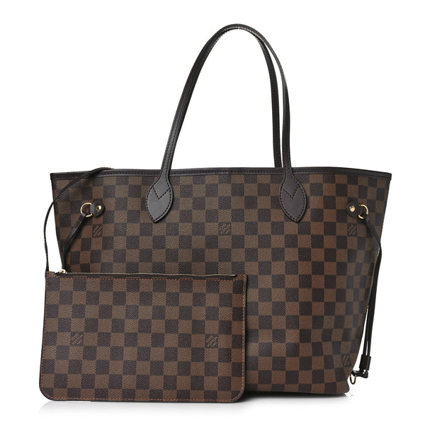 LOUIS VUITTON Brown Damier Ebene Print Medium Tote Bag